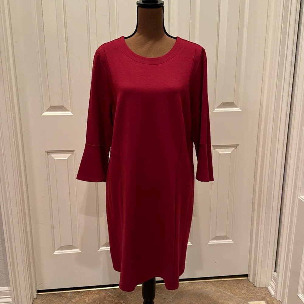 J Jill woman’s red rayon dress. Size petite XL.